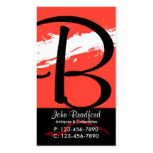 Splatter Business Card/ Red