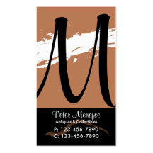 Splatter Business Card/ Tan