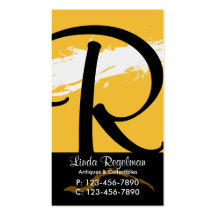 Splatter Business Card/ Yellow