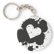 Splatter Heart 2 Keychain