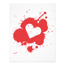 Splatter Heart (Wedding) Invitation Template 2 invitations