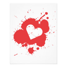 Splatter Heart (Wedding) Invitation Template 2