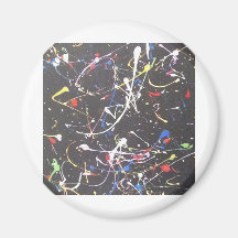 Splatter mess fridge magnet