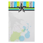 Splatter Star Stationary Stationery Paper