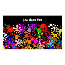 Splatter Wallpaper, Your Name Here Business Card Templates