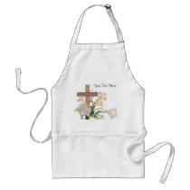 Splendid! Easter Lilies & Wooden Cross aprons