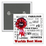 Splendid Word Collage Worlds Best Mom Design Button