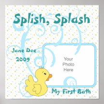 Splish Splash Ducky Scrapbook Page Poster