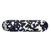 Split Dark Blue Camo Deck Custom Skate Board