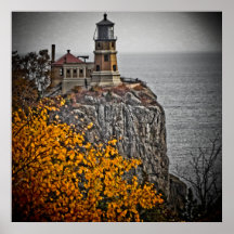 Split Rock in Autumn Print