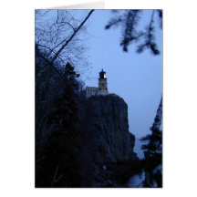 Split Rock Lighthouse at Dusk Greeting Cards