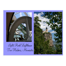 Split Rock Lighthouse & Prism Postcard
