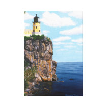 Split Rock Lighthouse Wrapped Canvas Print
