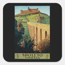 Spoleto ~ Umbria Square Stickers