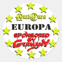 Sponsored d'EUROPE by l'Allemagne Autocollant Rond