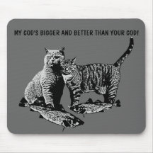 Spoof God Mousepads