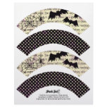 Spooky Bats Cupcake Wrappers on Letterhead