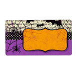 Spooky Bats Halloween Name Tag Label