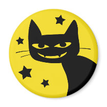 Spooky Cat Refrigerator Magnets