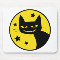 Spooky Cat Mouse Pad
