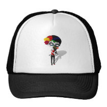 Spooky Dia de Los Muertos Girl hats