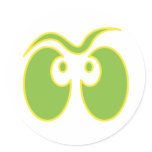 spooky ghost eyes sticker