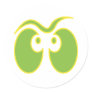 spooky ghost eyes sticker