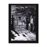 Spooky Graveyard Scene Halloween Card Post Cards