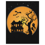 spooky halloween haunted house scene vector flyers