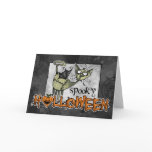 spooky halloween kitty card
