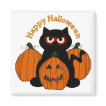 Spooky Halloween Kitty magnets