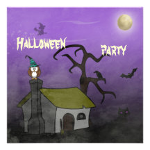 spooky Halloween party Personalized Announcements