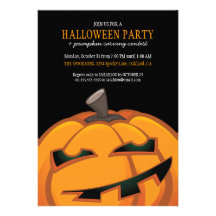 Spooky Halloween Pumpkin Carving Party Invitations