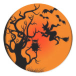 Spooky Halloween Witch Stickers