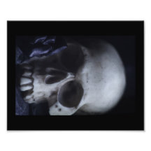 Spooky Human Skull Grim Black White Photography
