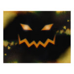 Spooky Jack O Lantern Face Blk Original Orange Announcement