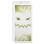 Spooky Jack O Lantern Face Wht Yellow rack cards