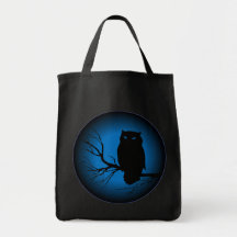 Spooky Owl Blue Moon Bag