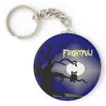 Spooky Owl in Tree Halloween keychains