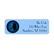 Spooky Owl Moon Custom Return Address Labels