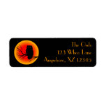 Spooky Owl Moon Return Address Label