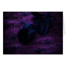 spooky rose Thank You Note Card