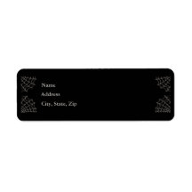 Spooky Spider Web Return Labels Template