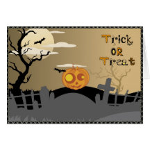 Spooky Trick or Treat Pumpkin Card