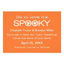 Spooky Typography Halloween Save the Date Personalized Invitation