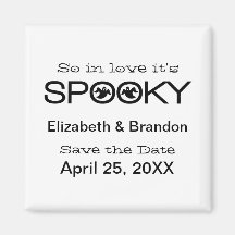 Spooky Typography Halloween Save the Date Magnet