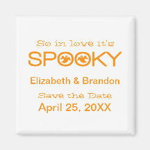 Spooky Typography Halloween Save the Date Magnet