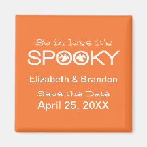 Spooky Typography Halloween Save the Date Magnet