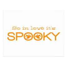Spooky Typography Halloween Save the Date Postcard