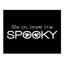 Spooky Typography Halloween Save the Date Postcard